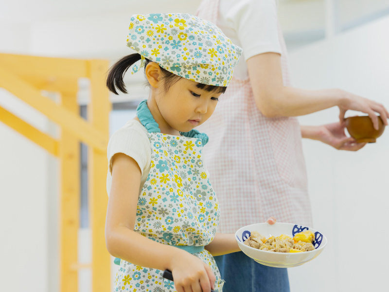 片付け・給食準備